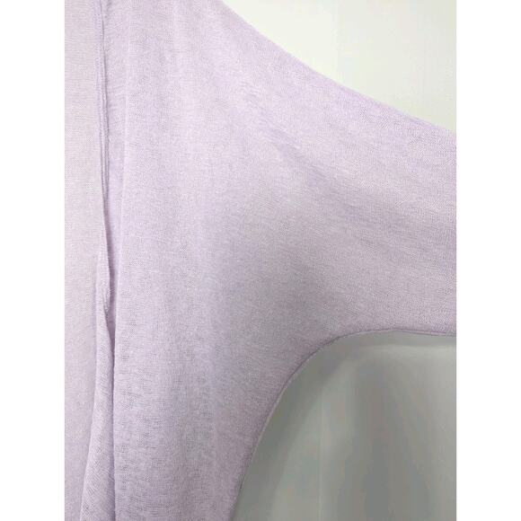 Gilli Open Front Light Weight Cardigan Sweater Size 1X Purple 3/4 Dolman Sleeve - Picture 8 of 9